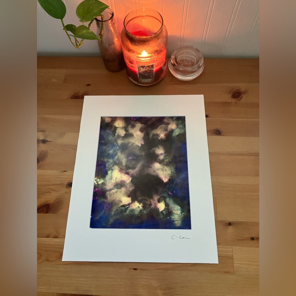New Original Signed Artwork Alcohol Ink on Paper 135